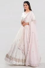 Load image into Gallery viewer, White Color Silk Sequence Work Readymade Lehenga Choli