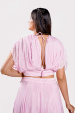 Load image into Gallery viewer, Pink Color Readymade Pocket Palazzo With Stylish Blouse