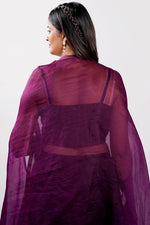Load image into Gallery viewer, Purple Color Indo Western Dress