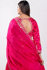 Load image into Gallery viewer, Pink Satin Silk Two Layered Pleated Lehenga Choli