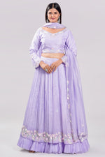 Load image into Gallery viewer, Organza Fabric Two Layered Pleated Readymade Lehenga Choli