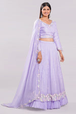 Load image into Gallery viewer, Organza Fabric Two Layered Pleated Readymade Lehenga Choli