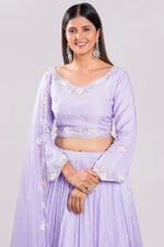 Load image into Gallery viewer, Organza Fabric Two Layered Pleated Readymade Lehenga Choli