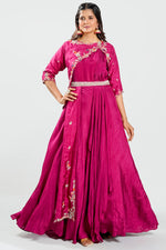 Load image into Gallery viewer, Cherry Pink Hand Work Readymade Gown
