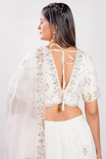 Load image into Gallery viewer, White Color Silk Sequence Work Readymade Lehenga Choli
