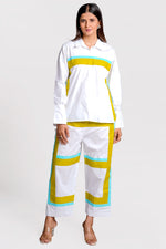 Load image into Gallery viewer, Cotton Fabric White Color Co-Ord Set
