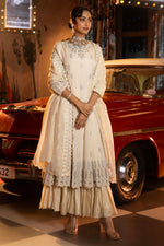 Load image into Gallery viewer, Tissue Sequins Pearl Work Indo Western Tissue Sharara
